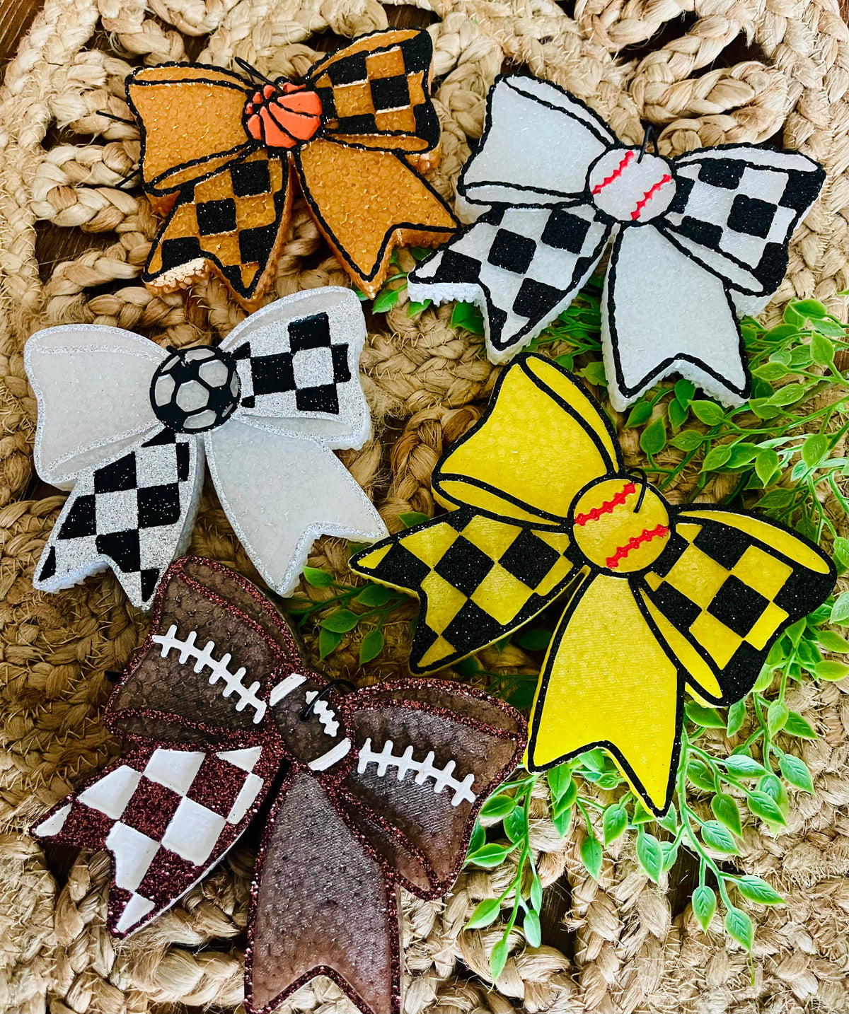 Football Bow Car Freshie