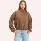 Written in the Stars Brown Quarter-Zip Pullover | Women’s Sweatshirt