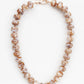 Natural/Cream Oval Beaded Chunky 16"-18" Necklace