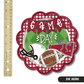 Crimson and White Game Day Scallop Mini