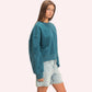 Starstruck Teal Star Sleeve Sweatshirt | Women’s Pullover