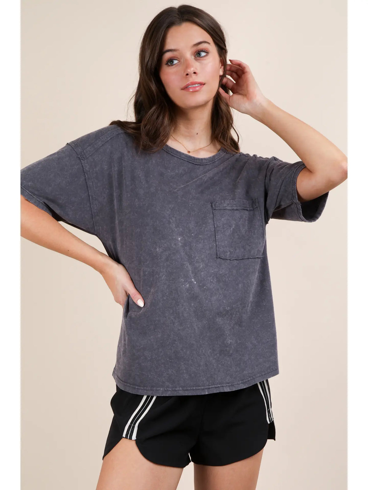 Grey Lightwash Top