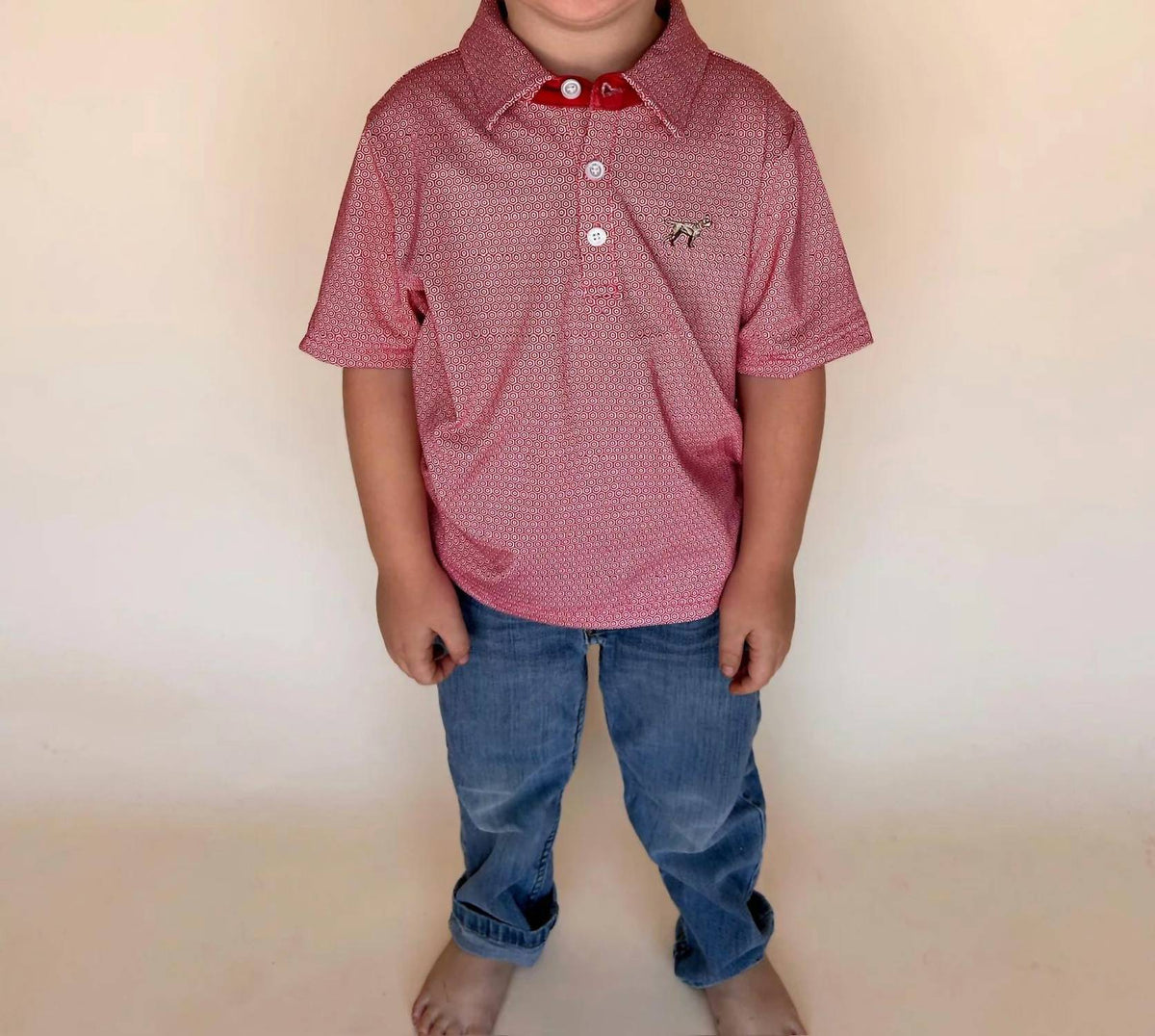YOUTH DIAMOND POLO RED
