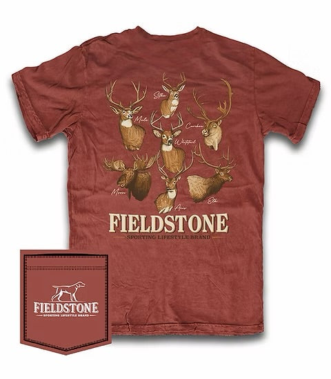 FIELDSTONE NORTH AMERICAN DEER CRIMSON