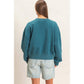 Starstruck Teal Star Sleeve Sweatshirt | Women’s Pullover