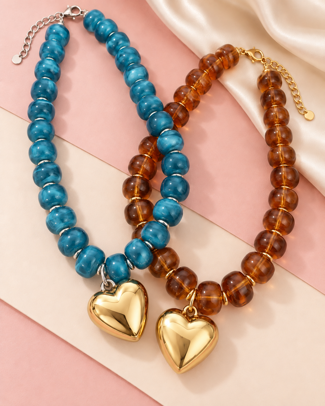 Bubble Big Heart Necklace