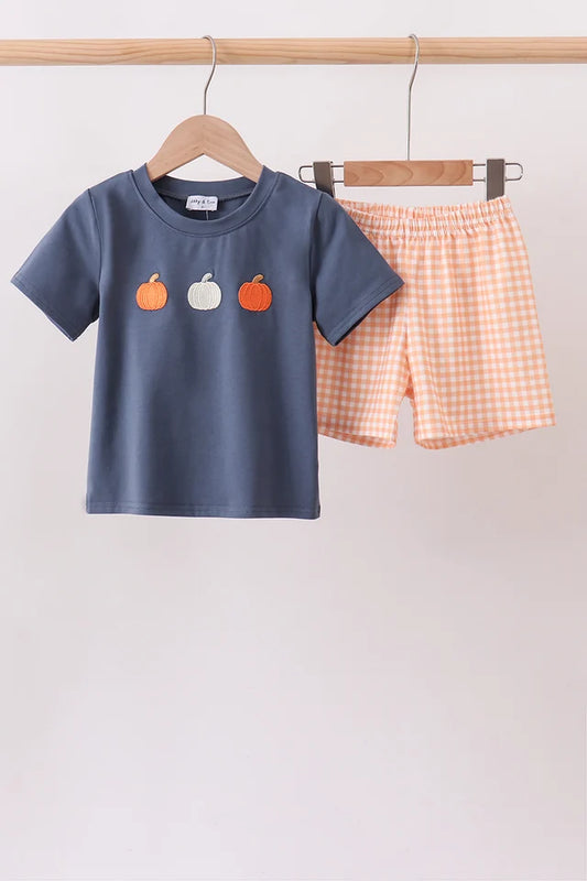 Orange Pumpkin Embroidery Set
