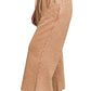 Plus acid wash fleece sweatpants with pockets rust