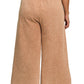 Plus acid wash fleece sweatpants with pockets rust