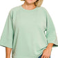 PLUS SCUBA 3/4 SLEEVE PULLOVER-DUSTY GREEN