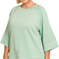 PLUS SCUBA 3/4 SLEEVE PULLOVER-DUSTY GREEN