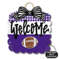 Purple and White Football Scallop w / mini