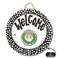 Black and White Dot Door Hanger w/ room for mini