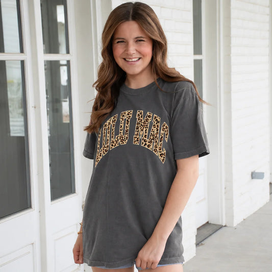 Leopard Adult Pepper Comfort Colors Tee